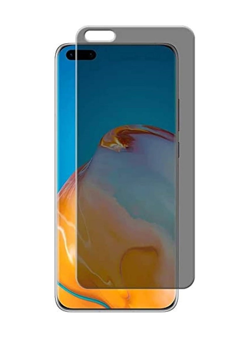 Super Tempered Glass Screen Protector Anti-Spy Privacy Designed For Huawei P40 Full Glue Edge to Edge Full Screen Coverage And Bubble Free - Image 1