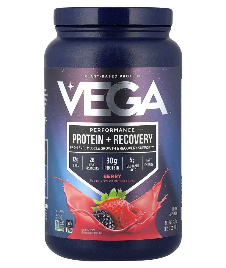 Plant-Based Protein Performance Protein + Recovery Berry 1 lb 12 oz  (801 g)