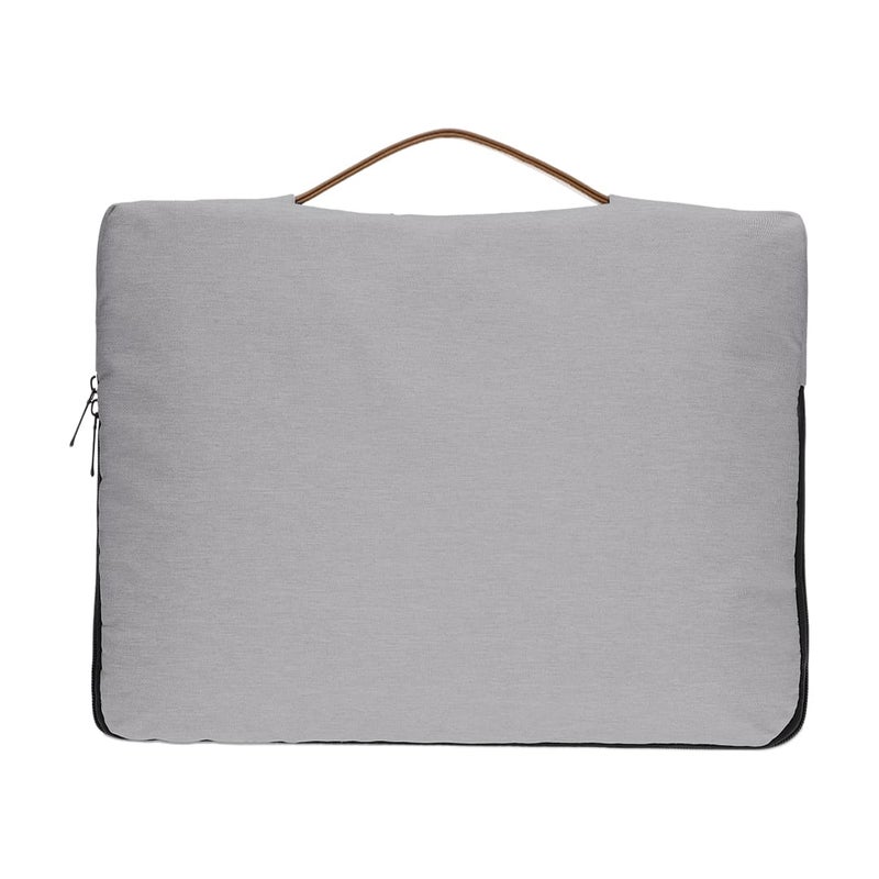 Santhome SALCEA 15 Inch Laptop Sleeve – Premium Padded Case For Laptops & Macbooks with Water-Resistant Exterior & Soft Interior – Durable 15" Notebook Bag for Work School Travel - Grey/Tan - Image 4