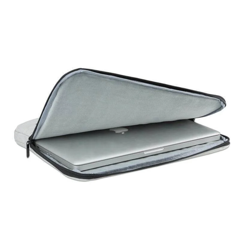 سانثوم Santhome SALCEA 15 Inch Laptop Sleeve – Premium Padded Case For Laptops & Macbooks with Water-Resistant Exterior & Soft Interior – Durable 15" Notebook Bag for Work School Travel - Grey/Tan