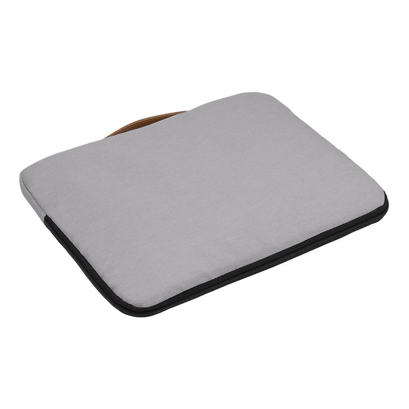Santhome SALCEA 15 Inch Laptop Sleeve – Premium Padded Case For Laptops & Macbooks with Water-Resistant Exterior & Soft Interior – Durable 15" Notebook Bag for Work School Travel - Grey/Tan - Image 5