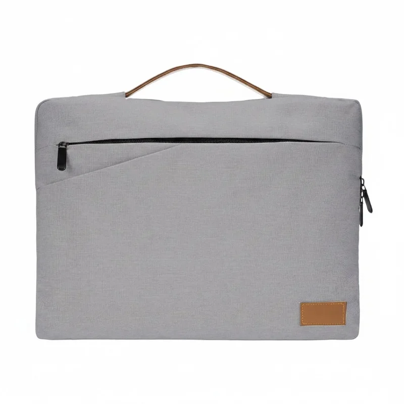 سانثوم Santhome SALCEA 15 Inch Laptop Sleeve – Premium Padded Case For Laptops & Macbooks with Water-Resistant Exterior & Soft Interior – Durable 15" Notebook Bag for Work School Travel - Grey/Tan