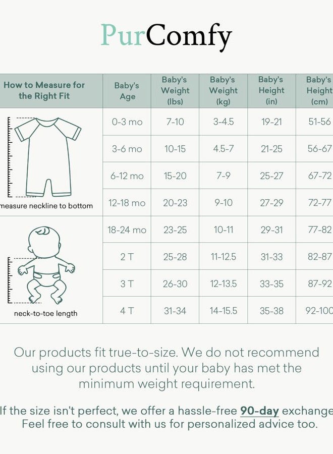 PurComfy SuperSoft Short Sleeve Baby Romper, Unisex Bamboo Viscose One-piece Summer Pajamas, Boy Girl Footless Jumpsuit Snap Closure, Slate, 12-18 months - Image 5