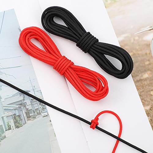 Sumind 2 Pieces Archery D Loop Rope 10 Feet Archery Bowstring Serving Thread Release Material Nocking D Loop Rope String(Black and Red) - Image 5