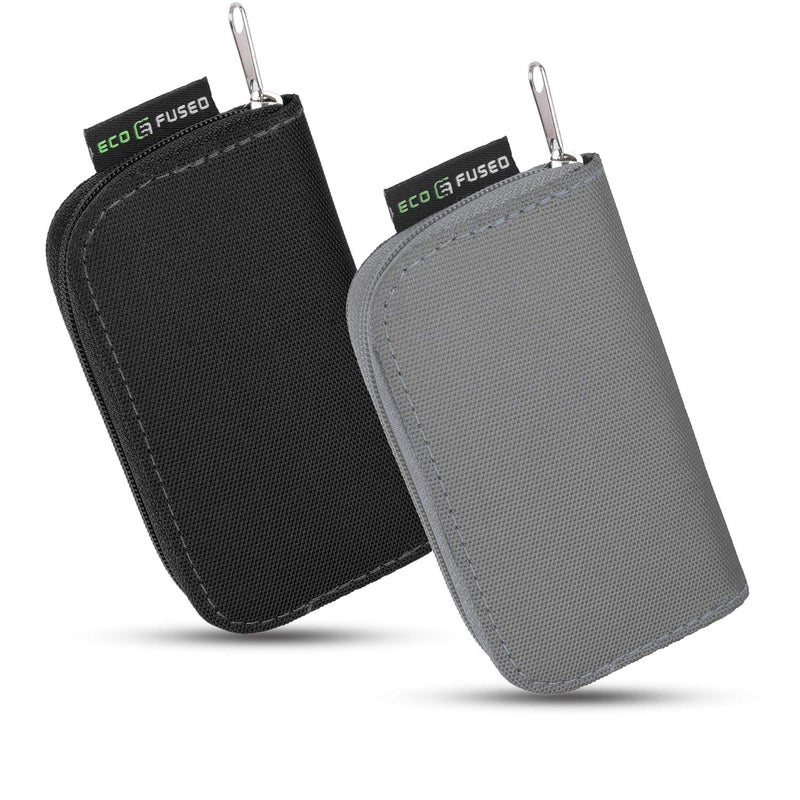 ECO-FUSED EcoFused Memory Card Case Fits up to 22x SD SDHC Micro SD Mini SD and 4X CF Holder with 22 Slots Black Grey 22 Slots 2 Pack - Image 2
