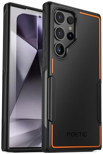 Poetic Neon Series Case Compatible with Galaxy S24 Ultra 5G 68 inch Dual Layer Heavy Duty Tough Rugged Lightweight Slim Shockproof Protective Cover Case Black - Image 1