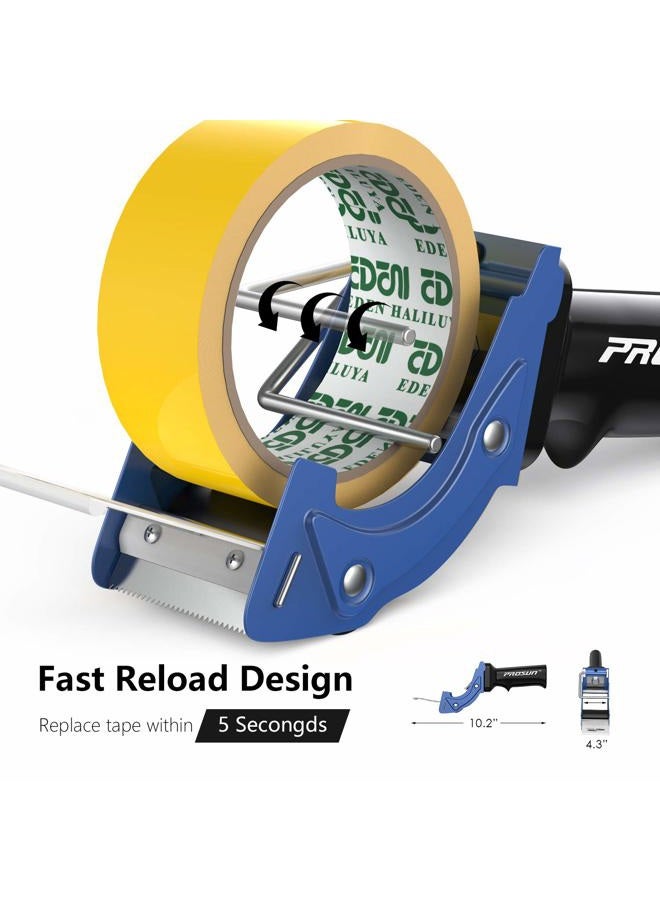 Prosun Fast Reload 2 Inch Tape Gun Dispenser Packing Packaging Sealing Cutter Blue - Image 2
