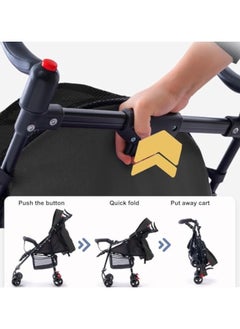 ACPLAY One-Hand Fold Compact Lightweight Baby Stroller with Reversible Seat, Full Recline Backrest, Adjustable Canopy, and Handy Accessories for Everyday Comfort  - Image 3
