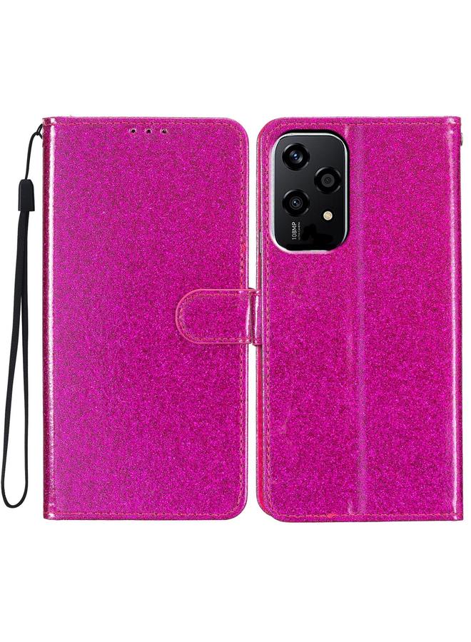 اس-توب جراب هاتف Honor 200 Lite Global من الجلد اللامع القابل للطي - Image 1