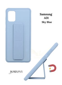 بورتوني جراب Galaxy A31 ، مغطى بالكامل بحامل قبضة الإصبع ، جراب واقٍ مضاد للانزلاق ومقاوم للصدمات لهاتف Samsung Galaxy A31  - Image 1