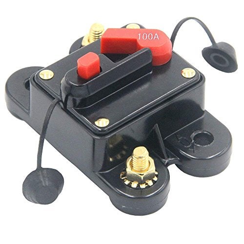 ANJOSHI Circuit Breaker 100amp 50A-300A with Manual Reset Home Solar System Fuse Holder for Car Audio and Amps Protection 12V-24V DC Reset Fuse Inverter Replace Fuses - Image 1