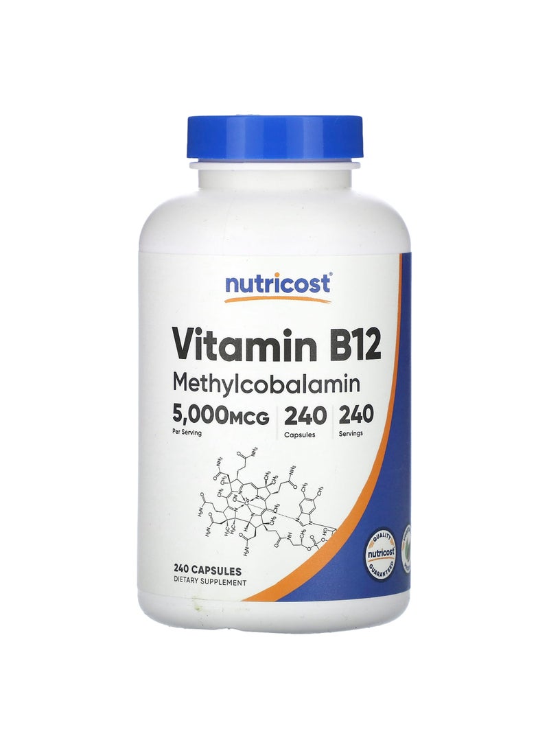 Nutricost Vitamin B12, 5,000 mcg, 240 Capsules