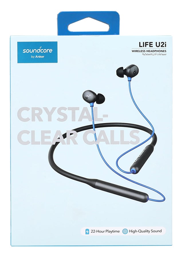 Anker Soundcore Life U2i Wireless Neckband Headphones USB-C Fast Charging Foldable & Lightweight Build Waterproof Headphones Black - Image 2