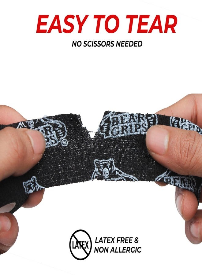 Bear Grips Weightlifting Tape | Thumb Tape, Athletic Wrist Tape, Finger Tape | Weight Lifting Tape, Sport Tape, 3-Pack | Tactical Tape, Stretchy Hand Tape, Gym Tape, WOD Tape, Hook Grip Tape | Black - Image 4