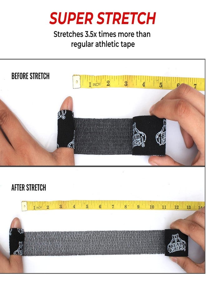 Bear Grips Weightlifting Tape | Thumb Tape, Athletic Wrist Tape, Finger Tape | Weight Lifting Tape, Sport Tape, 3-Pack | Tactical Tape, Stretchy Hand Tape, Gym Tape, WOD Tape, Hook Grip Tape | Black - Image 3
