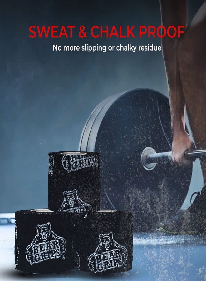 Bear Grips Weightlifting Tape | Thumb Tape, Athletic Wrist Tape, Finger Tape | Weight Lifting Tape, Sport Tape, 3-Pack | Tactical Tape, Stretchy Hand Tape, Gym Tape, WOD Tape, Hook Grip Tape | Black - Image 5