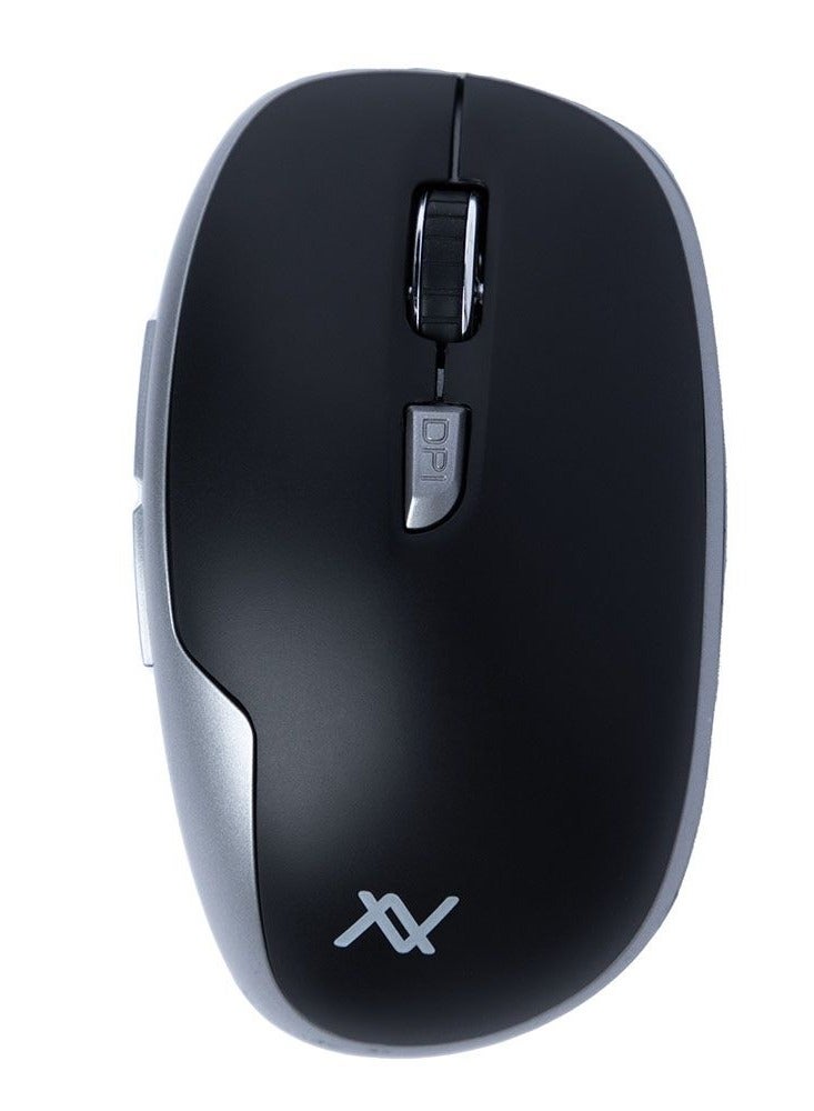 L'AVVENTO (MO34S) 2.4 GHz Wireless Mouse - Black*Silver - Image 1