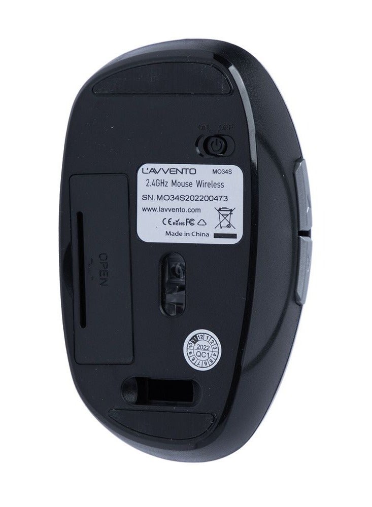 L'AVVENTO (MO34S) 2.4 GHz Wireless Mouse - Black*Silver - Image 4