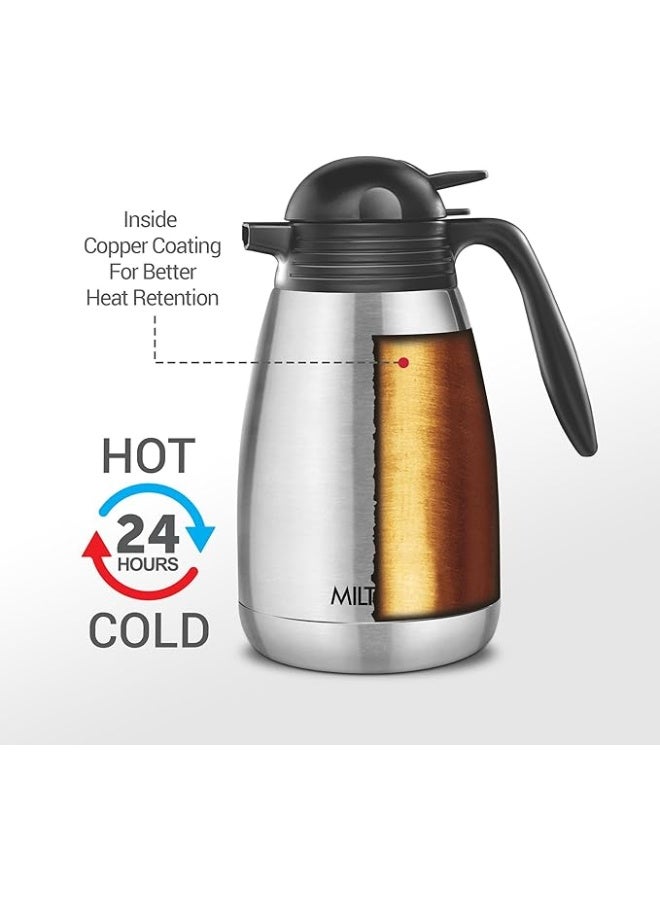 Milton Thermosteel Carafe 24 Hours Hot and Cold, 1500 ml, Silver - Image 4