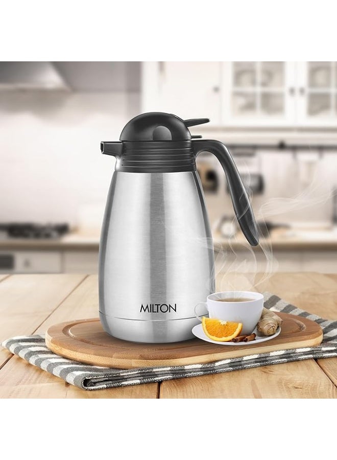 Milton Thermosteel Carafe 24 Hours Hot and Cold, 1500 ml, Silver - Image 2