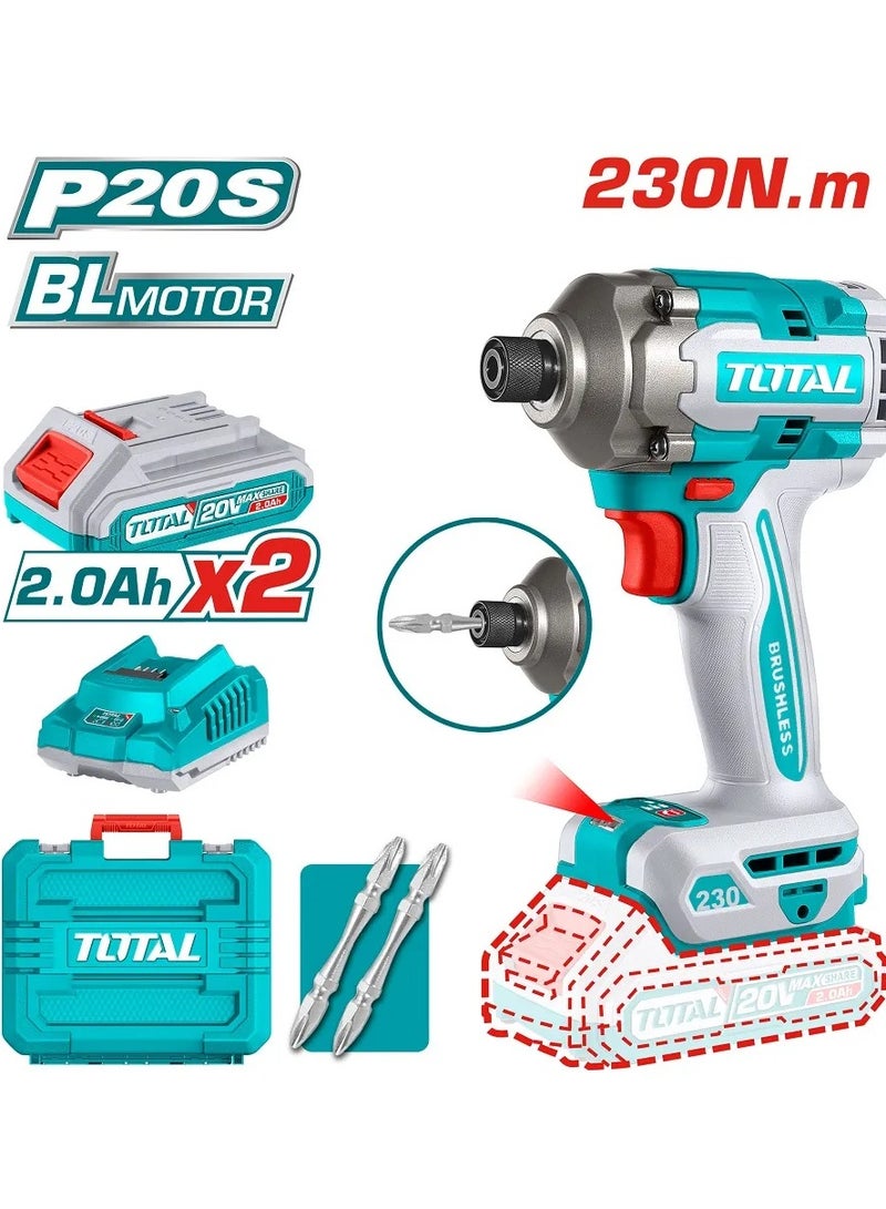TOTAL 1/2 and 1/4 inch battery drill - TIWLI20208 - Total - Image 1