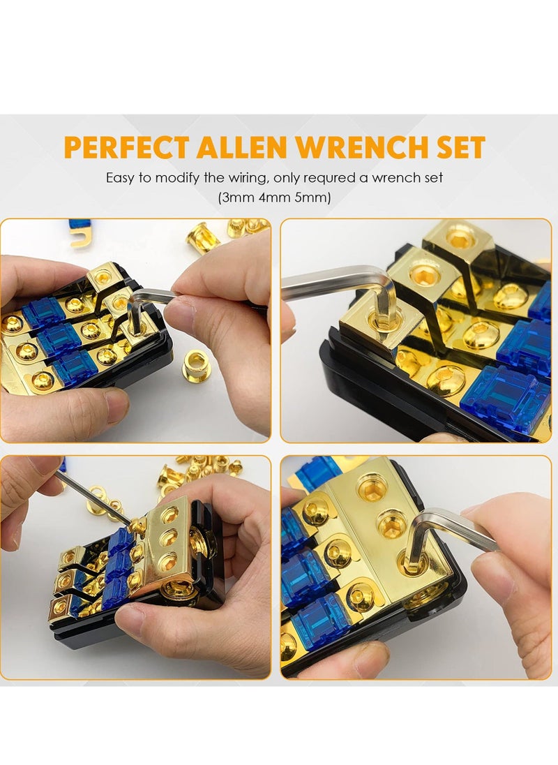 Y&D - 2Way ANL Fuse Holder Kit Car Audio Retrofit One Point Two Splitter With Three Wrenches For Truck Ship Stereo Amplifier - Image 1
