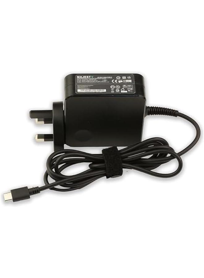 ماجيستي شاحن لابتوب تايب سي بقوة 65 واط - 45 واط شاحن حائط سريع نوع C بي دي متوافق مع ماك بوك برو وسامسونج ولينوفو وثينك باد واتش بي وديل واسوس وايسر وهواوي وشاومي وغيرها من الاجهزة من النوع سي، أسو - Image 2