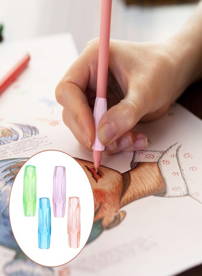 Styquenzer 8Pcs Silicone Pencil Grippers,Pencil Gripp for Handwriting Relieving Fingers Fatigue Writing Aid Pencil Holder Comfort Cushion Grip Pencil Grippers Flexable Soft Corrective Finger Tool for Most People - Image 5
