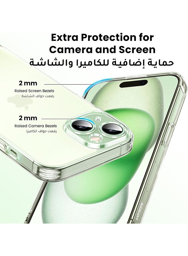 Concretization iPhone 15 Case Clear 6.1 inch【Anti-Yellowing】【 Mil-Grade Anti-Drop】iPhone 15 Cover Transparent, Slim Thin Crystal iPhone 15 Case, Full Coverage Lens Protection, Shockproof Anti-Scratch Clear - Image 5