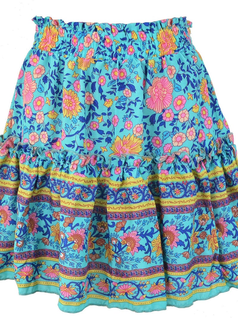 Loquat Women's Fashion Printed Bohemian Ethnic Style Skirt - Image 1