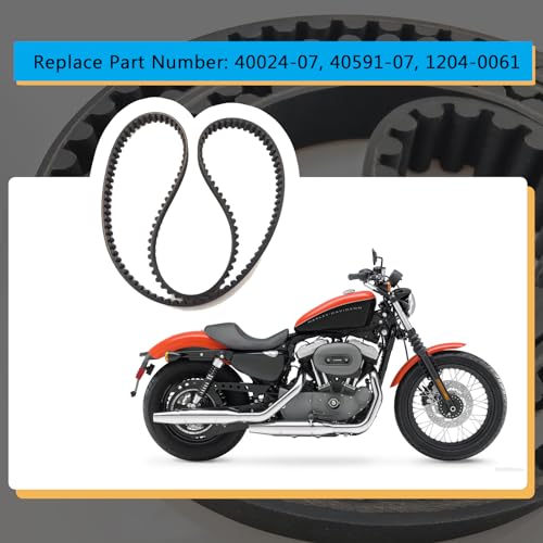 ANP PUAUTO 40024-07 40591-07 1204-0061,ANP PUAUTO 137T 1" Rear Drive Belt Compatible with Harley Davidson FLHT/FLHR/FLHX/FLTR 2007-2008, XL 883 2011-2022, XL 1200 2007-2022, XR1200 2007-2013 - Image 4