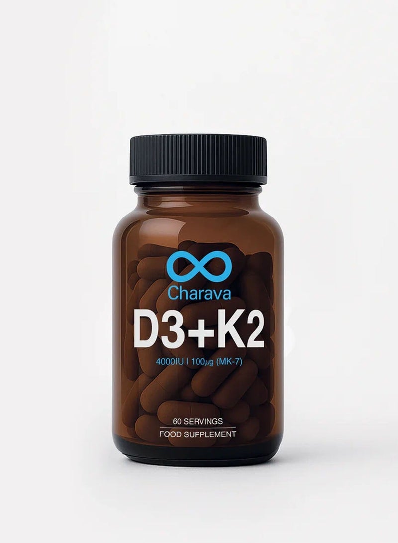 Charava Vitamin D3 4000 IU + K2 100µg - Image 1