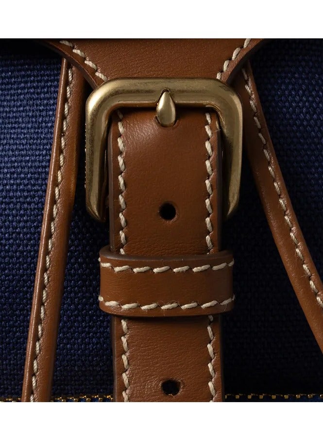 مياو مياو حقيبة ظهر من القماش والجلد مزينة بشعار - Image 4