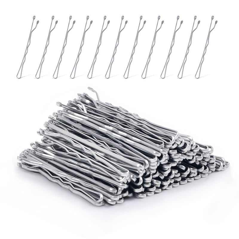 MORGLES Silver Bobby Pins for Gray Hair 120PCS 2Inches Hair Pins for Women with Box - Image 1