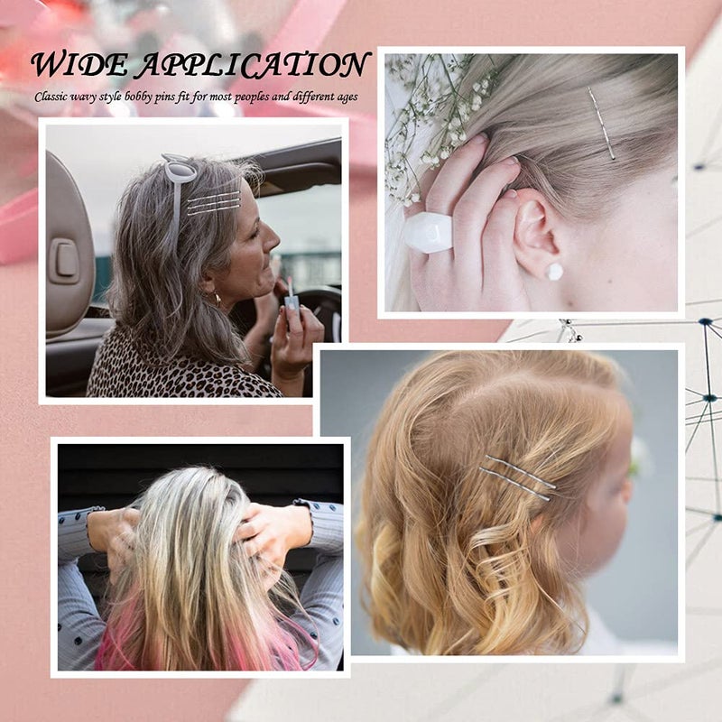 MORGLES Silver Bobby Pins for Gray Hair 120PCS 2Inches Hair Pins for Women with Box - Image 5