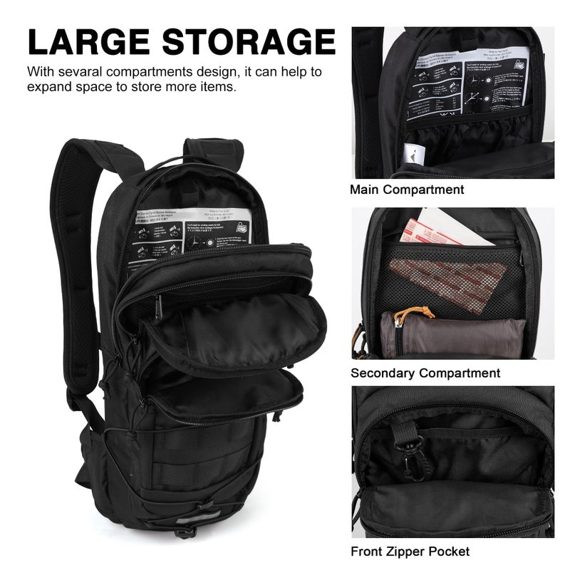 Mardingtop10L Small Tactical Molle Hydration Backpack,Cycling Backpack for Biking,Cycling and Running EDC Daypack - Image 3