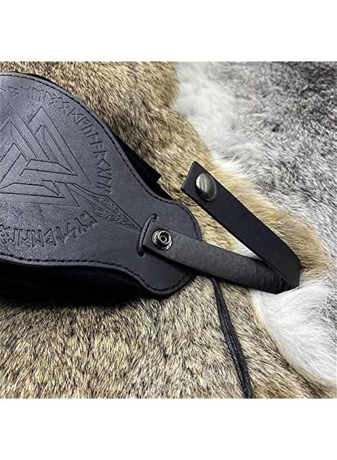 Medieval Faux Leather Pouch, Portable Drawstring Purse, Vintage Belt Pouch Dice Bag For LARP Ren Faire  - Image 5