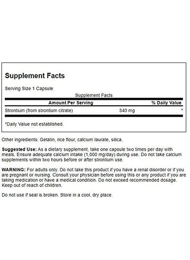 Swanson Premium Brand Swanson Strontium Citrate 340 mg 60 Caps (3 Pack) - Image 3