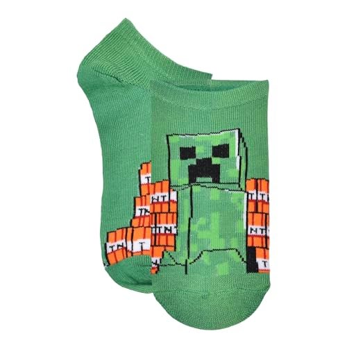 Minecraft Boys' No Show Sock, Dark, 9-11 - Image 3