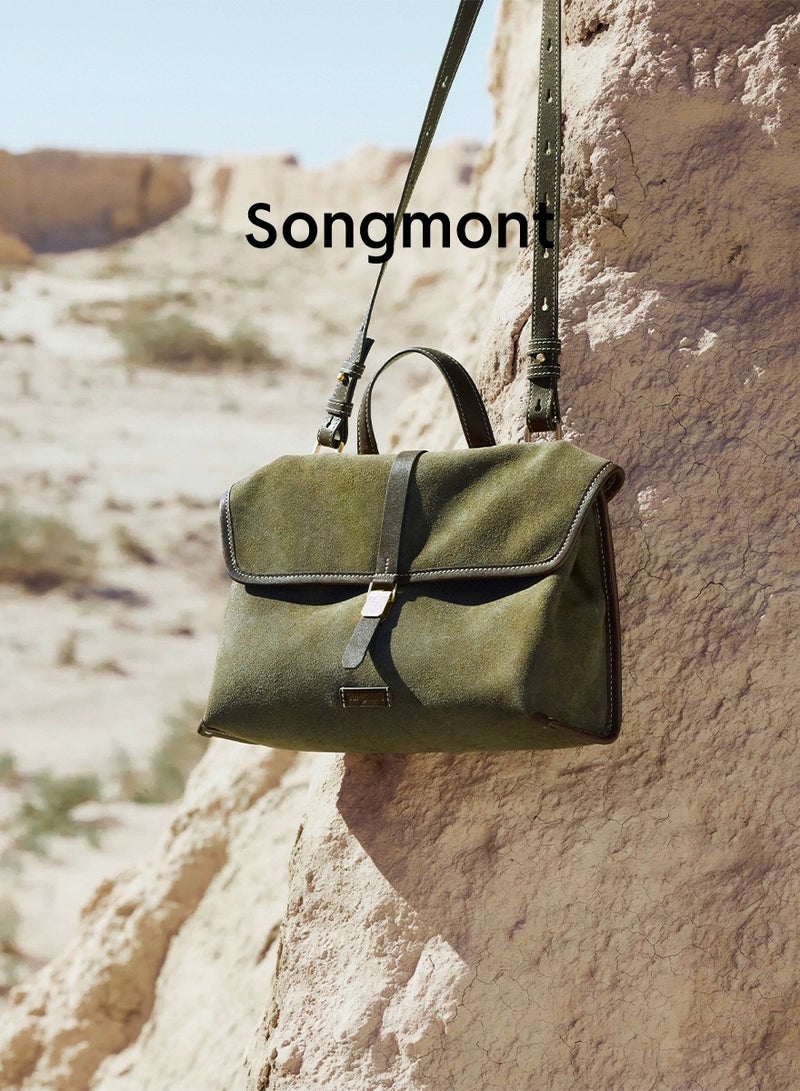 سونغمونت حقيبة سفر صغيرة من سلسلة سونغمونت سونغشانشينغ، حقيبة كتف من الجلد السويدي - Image 2