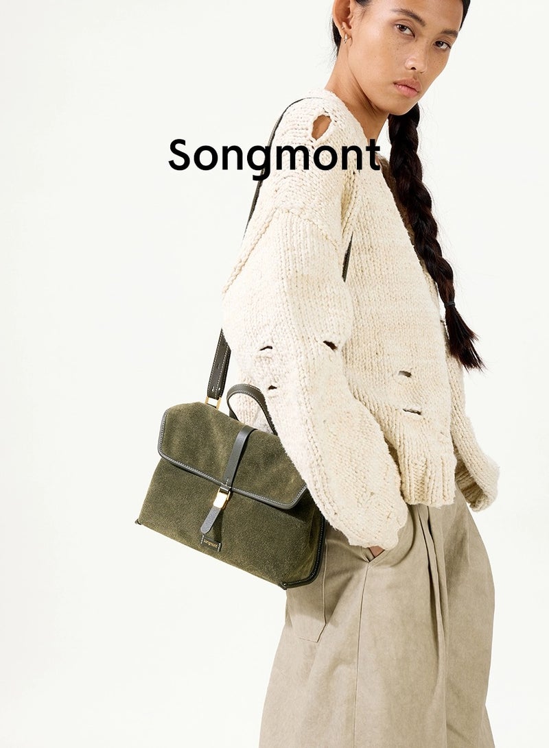 سونغمونت حقيبة سفر صغيرة من سلسلة سونغمونت سونغشانشينغ، حقيبة كتف من الجلد السويدي - Image 4