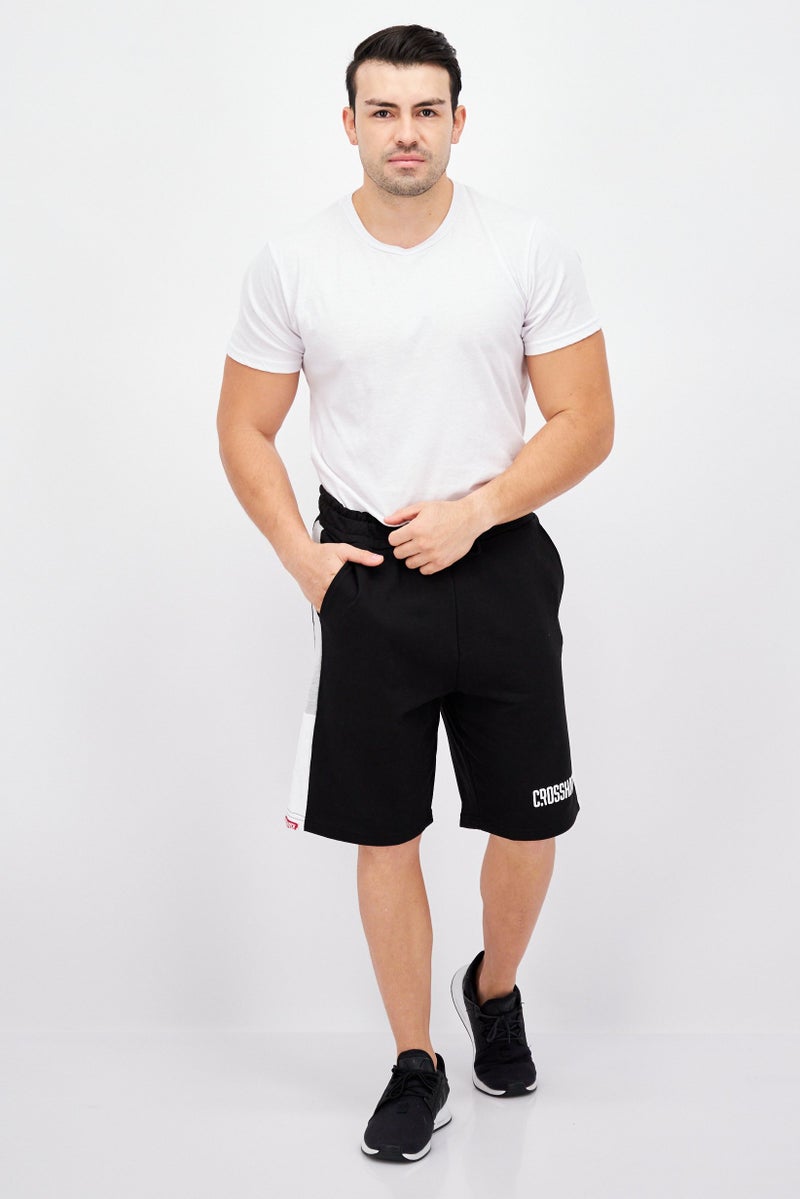 CROSSHATCH Men Sportswear Fit Plain Training Shorts, Black Combo - Image 2