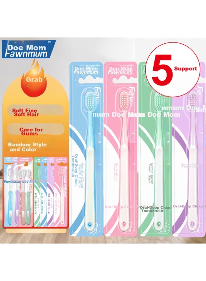 Fawnmum Xiaolumama Adult Toothbrush 5-pack - Image 1