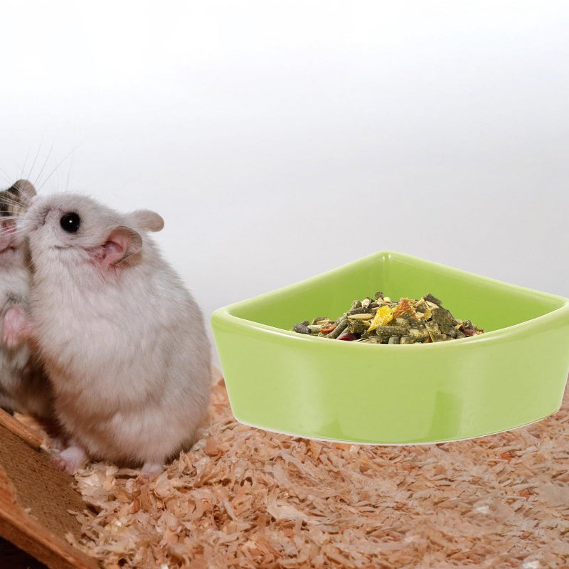 Ceramic Hamster Food Bowl 4pcs Small Animal Feeder Water Dish Anti Tip Tool for Guinea Pigs Squirrels White - Image 5