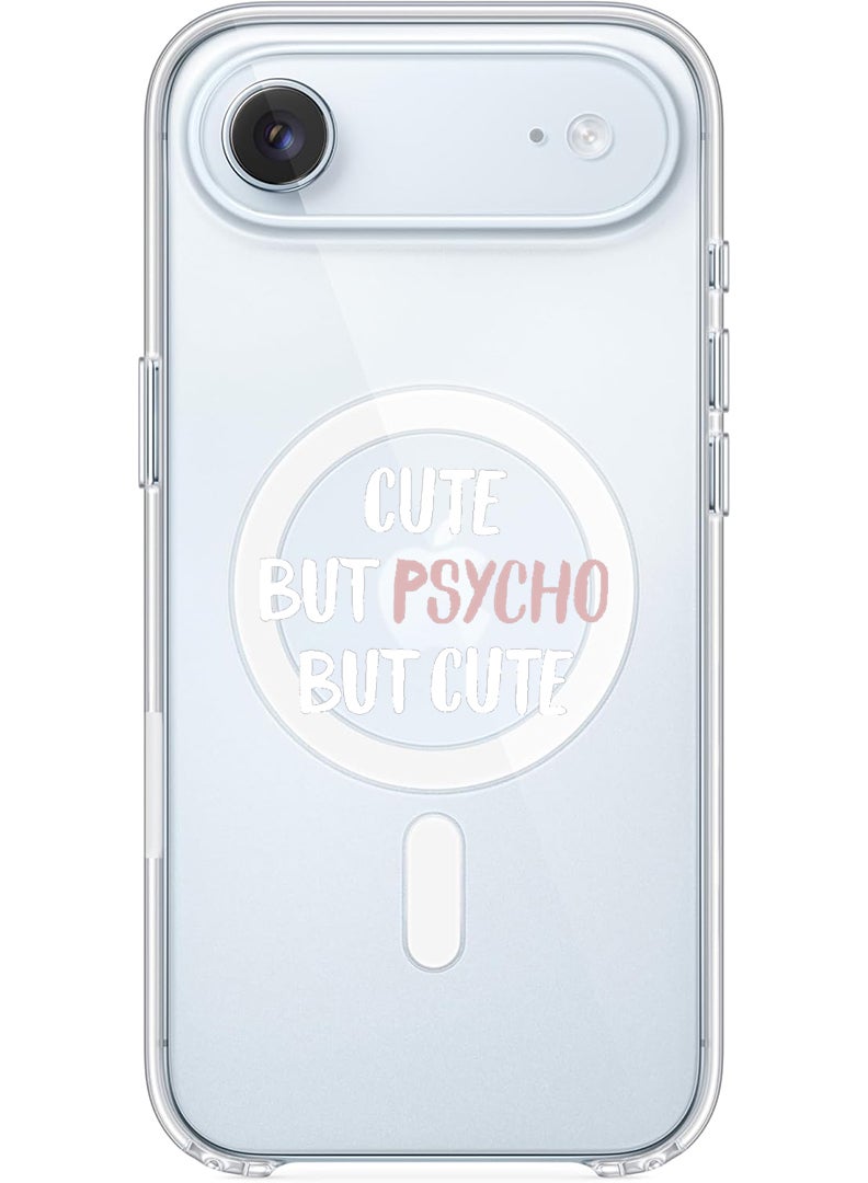 Theodor Magnetic Case for Apple iPhone 17 Air Compatible with MagSafe Wireless Charging, Shockproof Phone Bumper Cover - cute psycho - White - Image 1