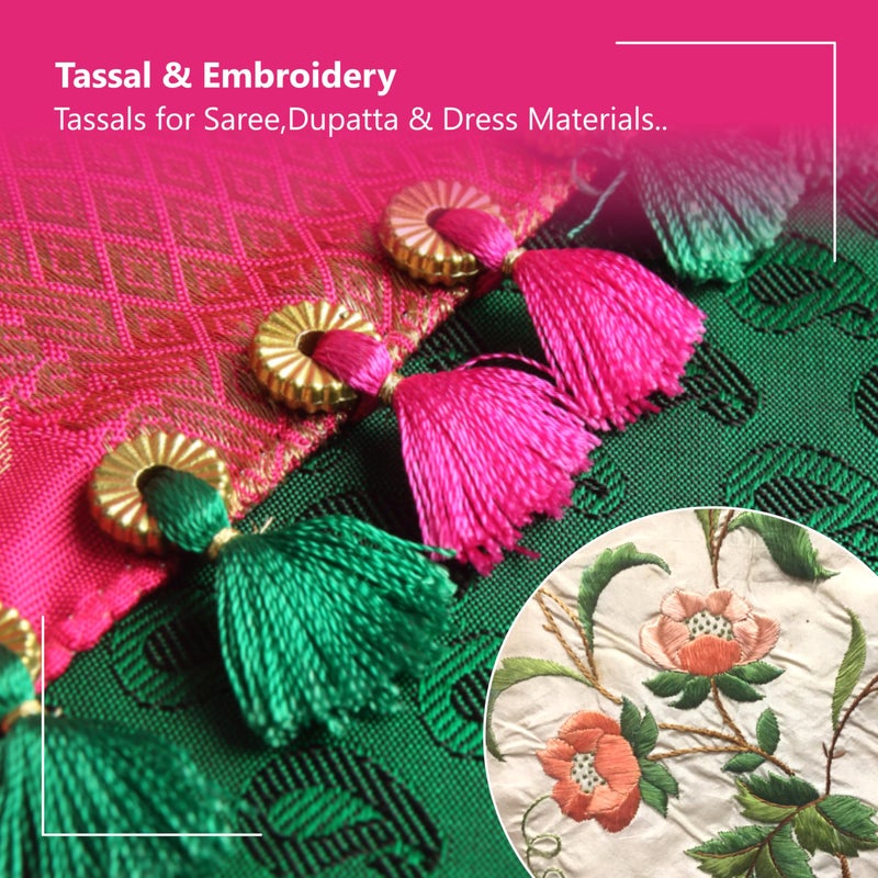 Royal Embroidery Threads - Viscose Rayon 150/2 Denier (13g Tube) Pack of 10 (Beige) - Image 5