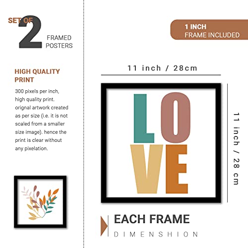HEVEA Modern Art Wall Decor Framed Paintings for Bedroom Room Living Room - Framed Wall Posters/Paintings with Frame - Wall Paintings/Hangings (11 inch x 14 inch, Multi color) Set of 4 - Image 3