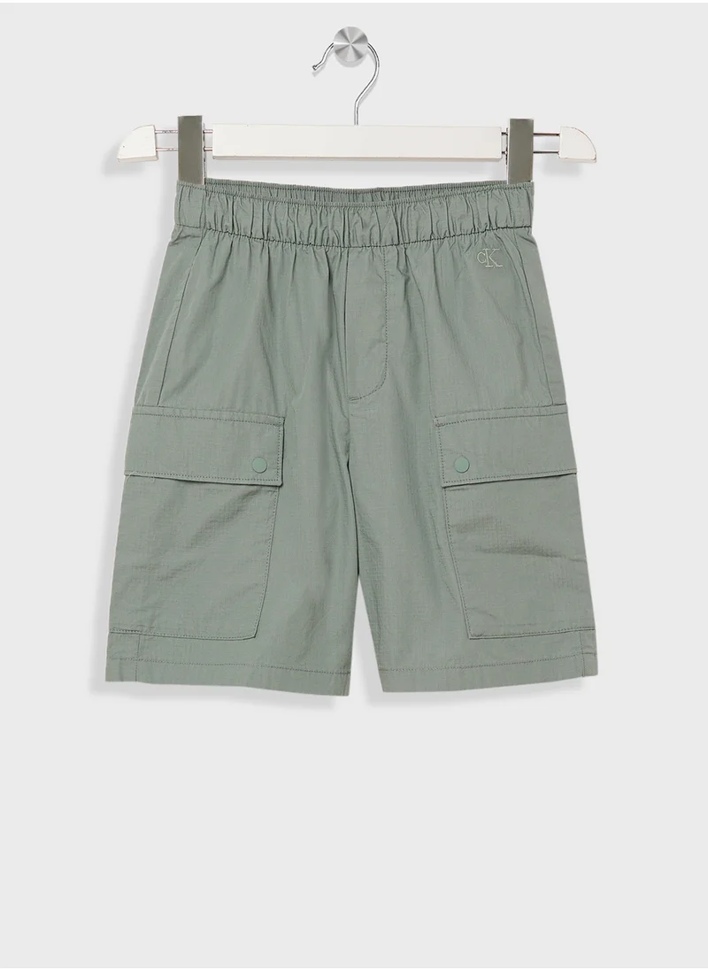 Calvin Klein Jeans Kids Logo Cargo Shorts