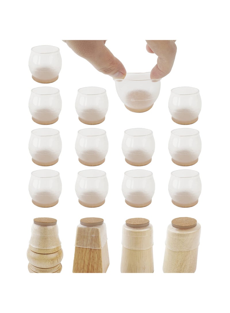 Zikra Chair Leg Floor Protectors, 24 Pcs Upgraded Floor Protectors for Chairs, High Transparency Chair Leg Covers Protectors for Hardwood Floors to Prevent Floor Scratches and Reduce Noise - Image 1