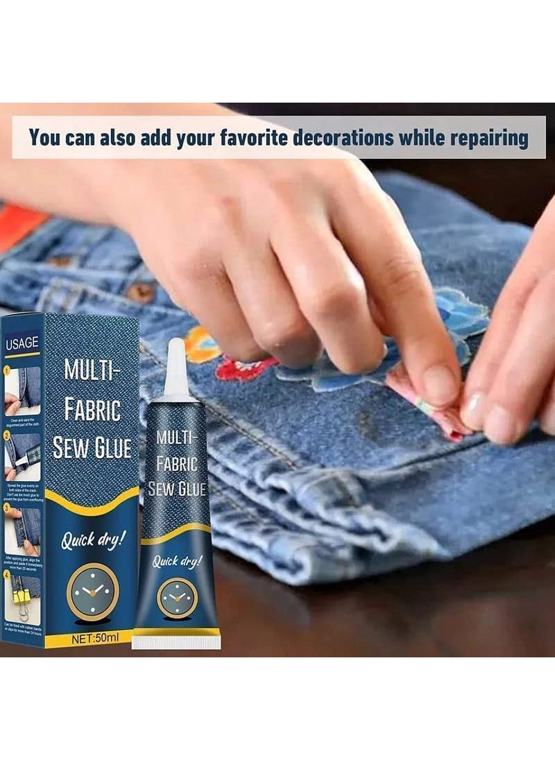 Shri RaghuviR Glow Shri RaghuviR Glow Sewing Glue UltraStick Sew Glue Multi Fabric Liquid Glue for Jeans Clothing Leather Fast Tack Dry Sew Glue  - Image 3